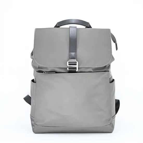 Stylish Gray Laptop Backpack: Sleek Design for Organized, on-The-Go Living