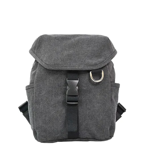 Stylish Gray Backpack: Buckle Accent for a Minimalist and Functional Appeal