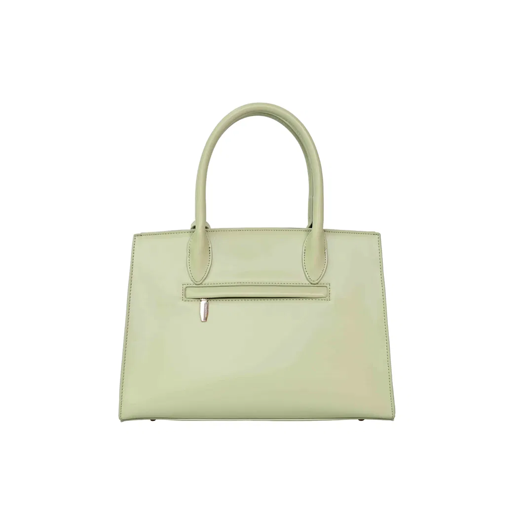 Modern off-White &amp; Green Handbag: Minimalist Design Meets Everyday Functionality