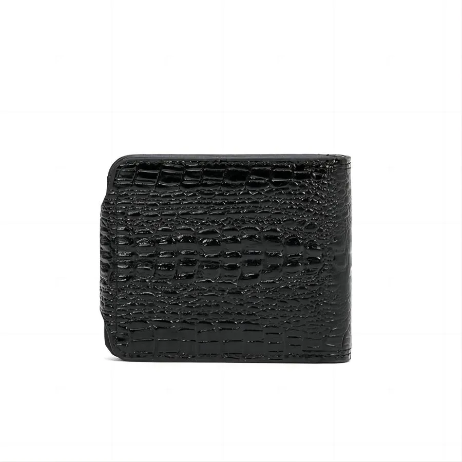 Sophisticated Texture and Retro Charm - Men&prime;s Wallet in Black and Brown