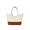 Trendy Dual-Tone Handbag: Brown and Beige Elegance for Modern Women