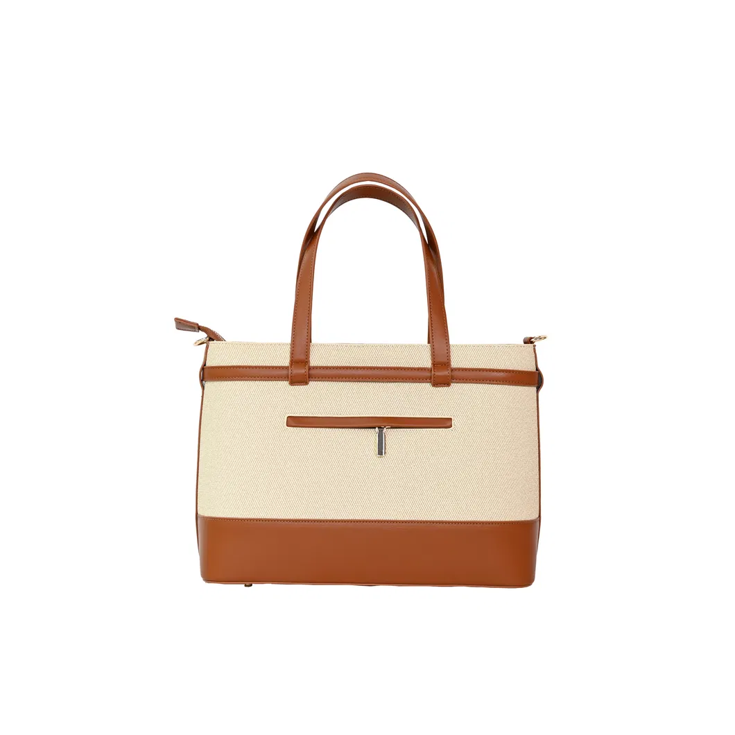 Chic Brown Leather Zip-Top Shoulder Bag: Timeless Style Meets Everyday Functionality