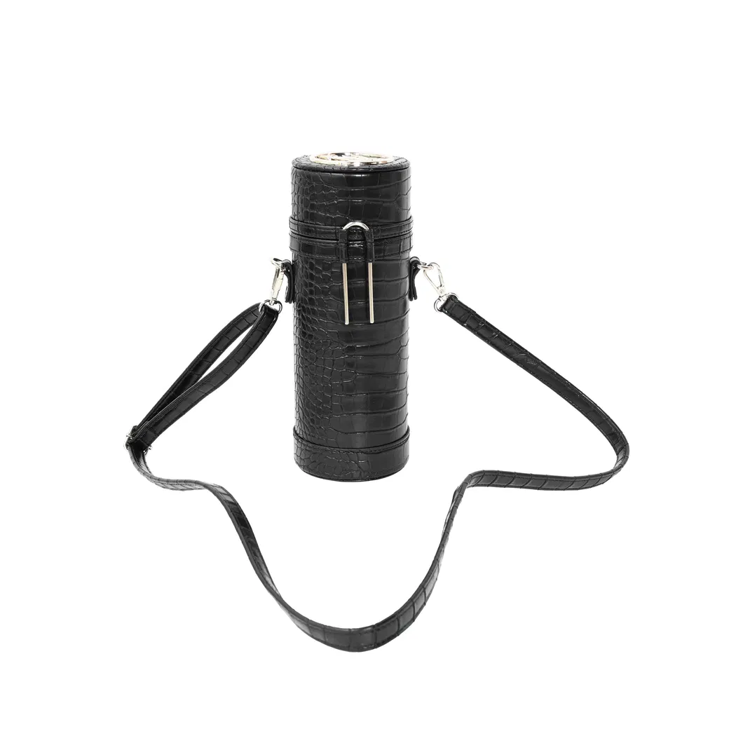Chic Minimalist Leather Bucket Bag with Stylish Chain Handle