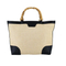 Sustainable Style: Woven Tote Bag with Bamboo Handles for The Eco-Chic Woman