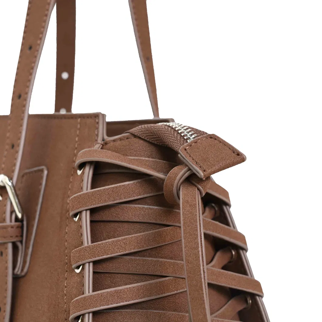 Vintage Brown Rope Design Tote Bag for Stylish Outings