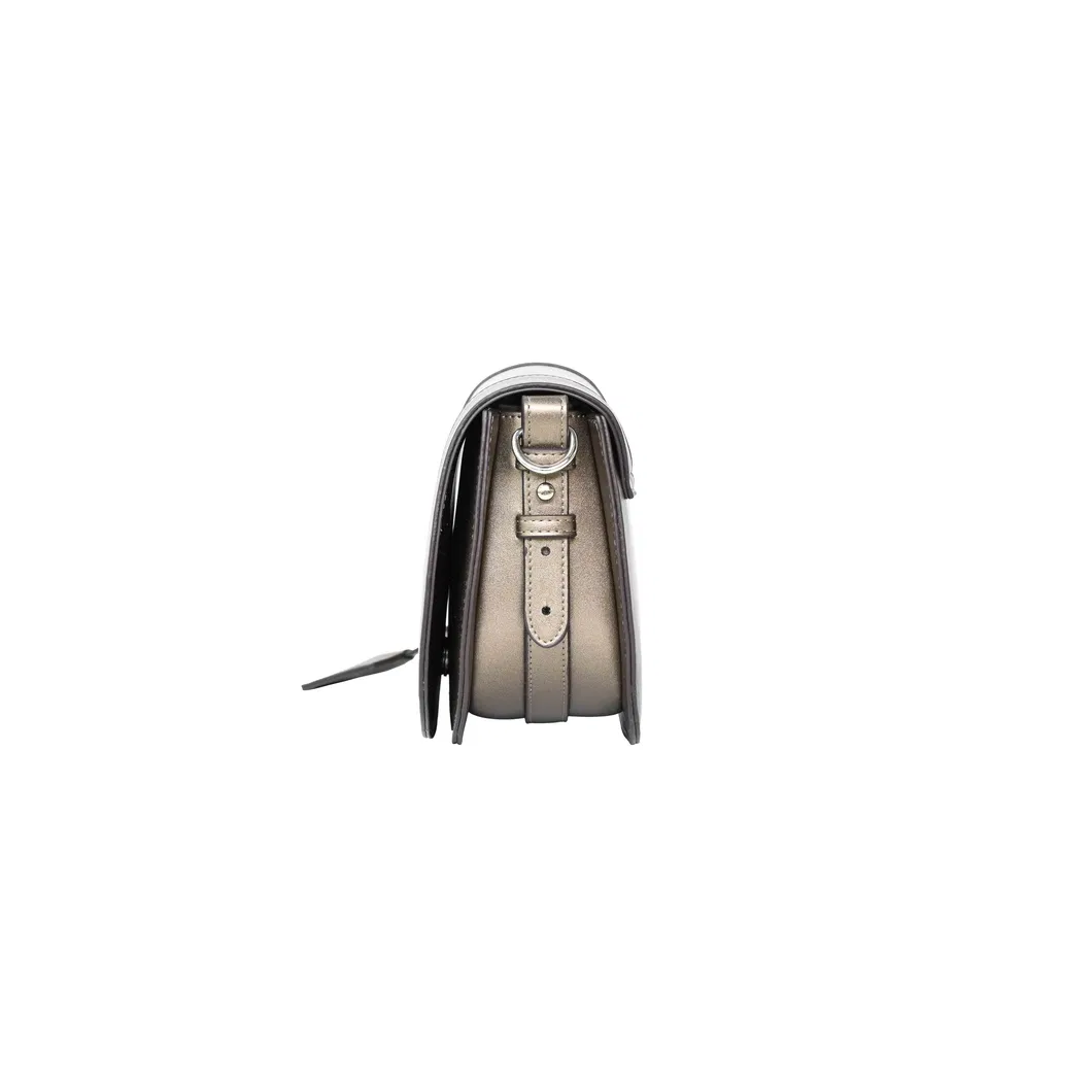 Stylish and Minimalist Silver PU Leather Handbag