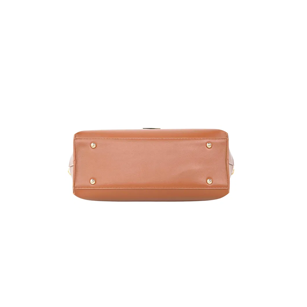 Stylish Brown and Beige Handbag for Trendsetting Women