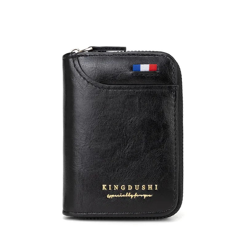 Stylish PU Leather Black and Brown Men&prime;s Wallet and Card Holder