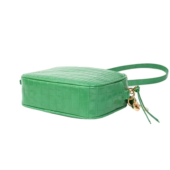 Chic Emerald Green Gemstone Crossbody Bag for Fashionable Women