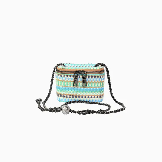 Handwoven Mini Crossbody Bag in Vibrant Rainbow Colors