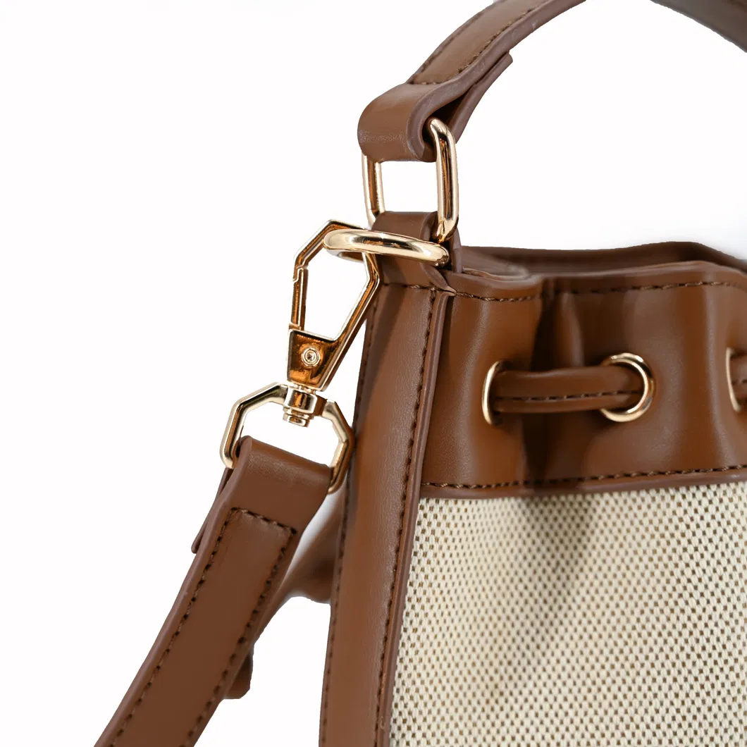 Stylish Brown Leather Backpack with Drawstring Closure for Everyday Use