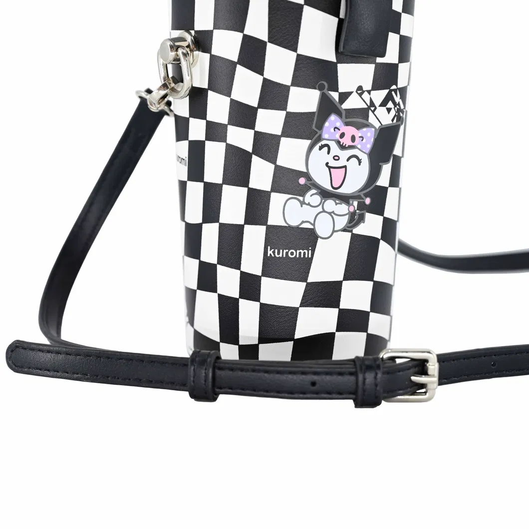 Trendy Checkerboard Small Bucket Bag for Phones and Essentials
