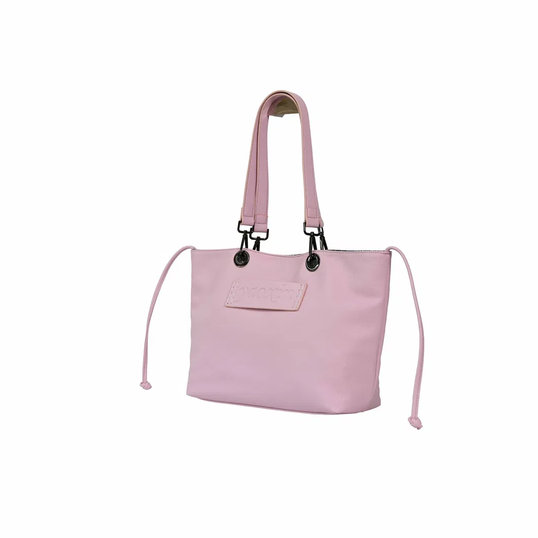 Chic Pink Leather Tote Bag for Trendy Fashion Enthusiasts