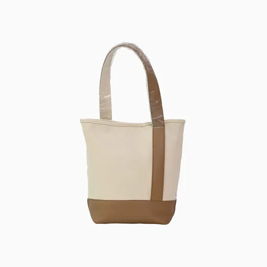 Stylish Brown Minimalist Canvas Tote Bag for Everyday Use