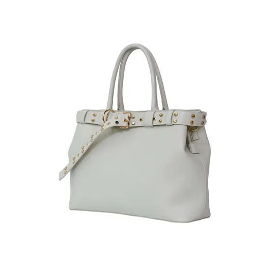 Elegant White PU Tote Bag for Fashion-Forward Women