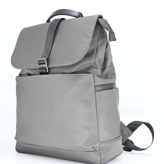 Sleek Gray Laptop Backpack with Versatile Storage Solutions
