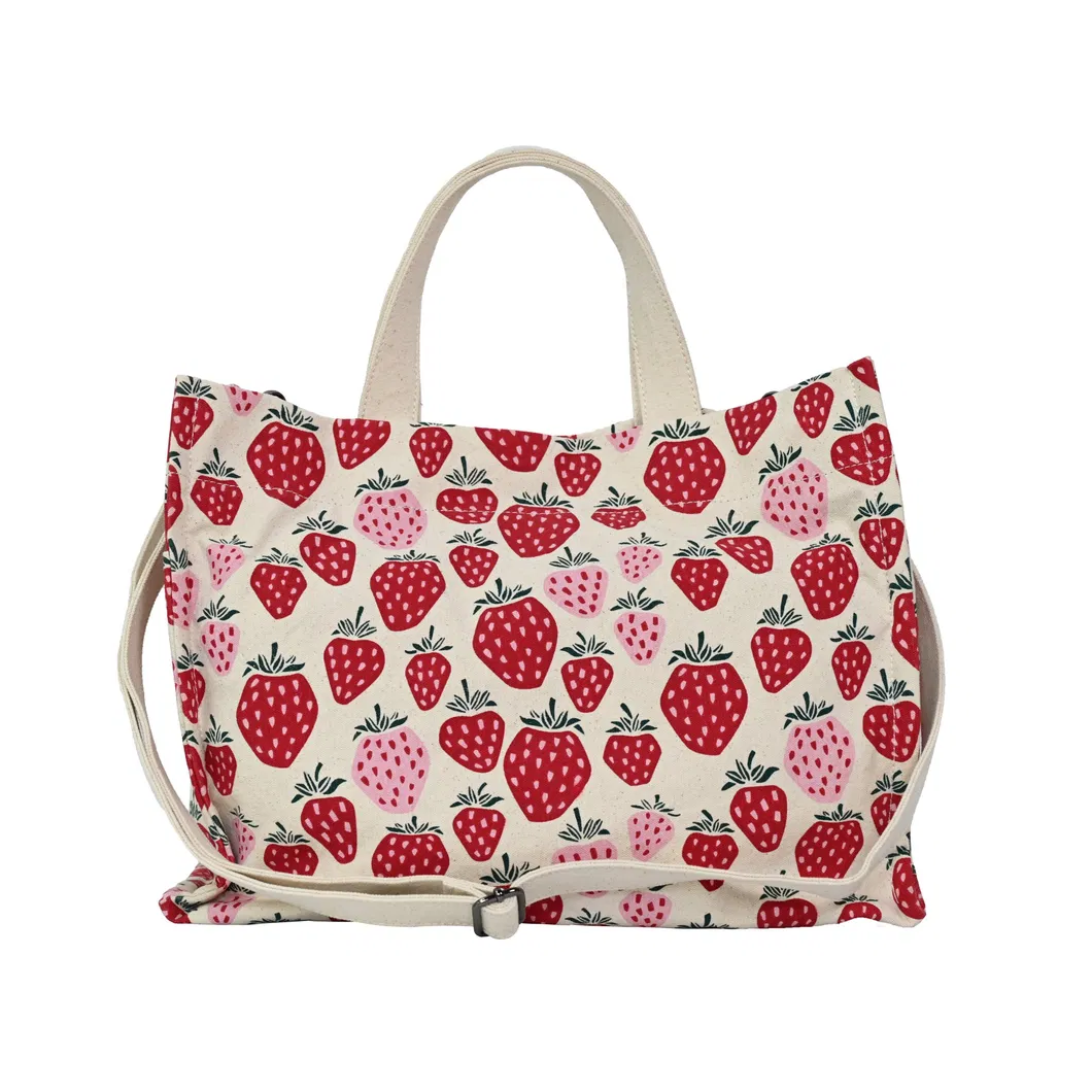 Whimsical Strawberry Tote Bag with Playful Style for Everyday Fun