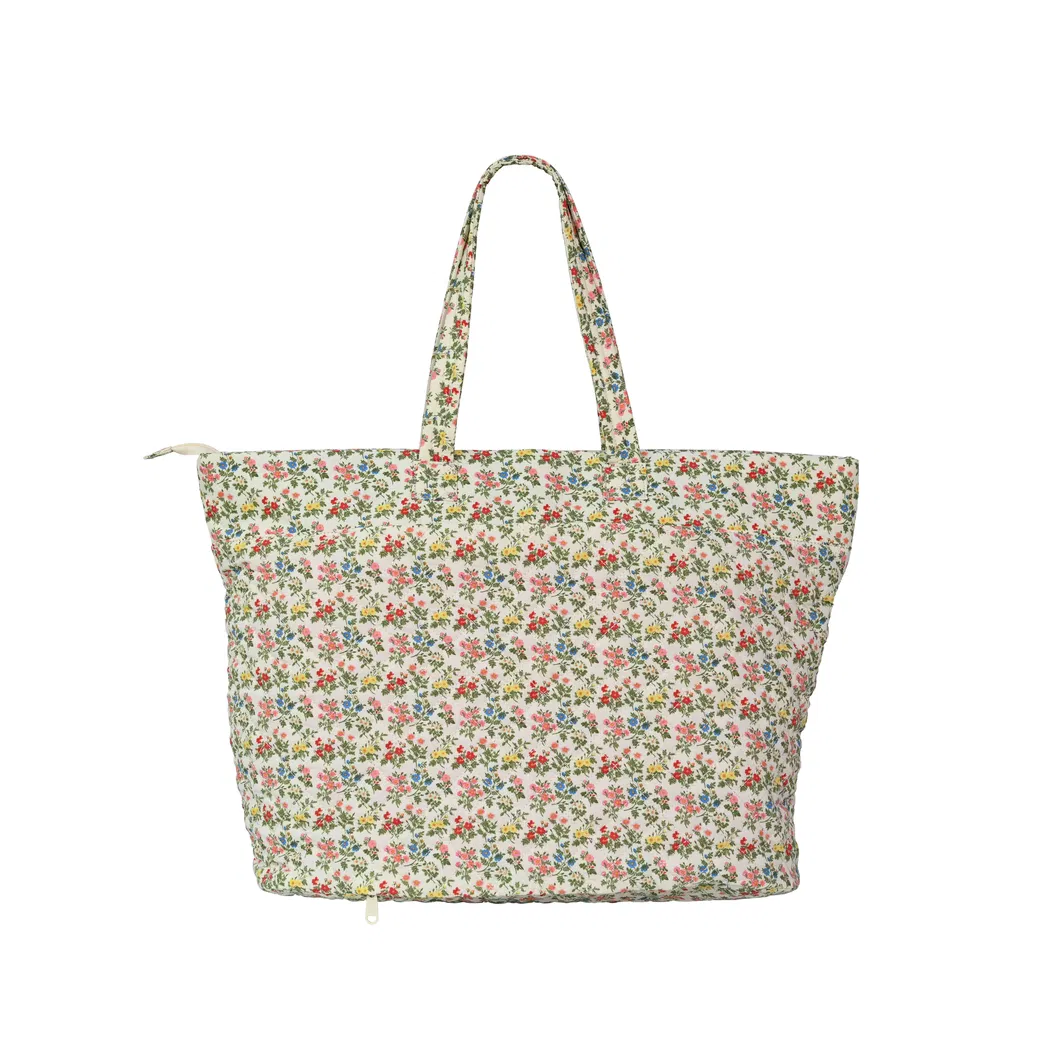 Chic Eco-Friendly Floral Handbag Set with Travel Companion