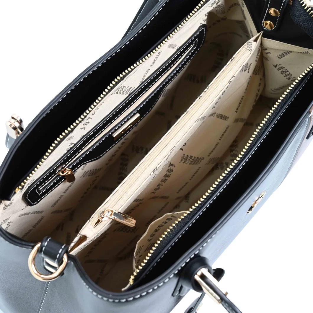 Chic Patchwork Tote Bag with Brown &amp; Black Accents for Timeless Everyday Style