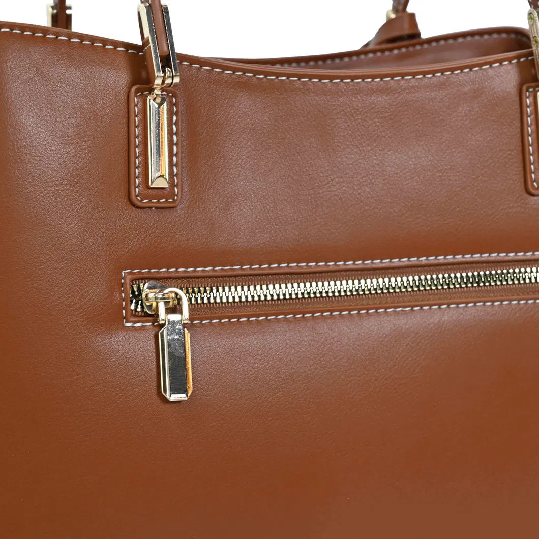 Chic Beige &amp; Brown Handbag with a Timeless Statement of Sophistication