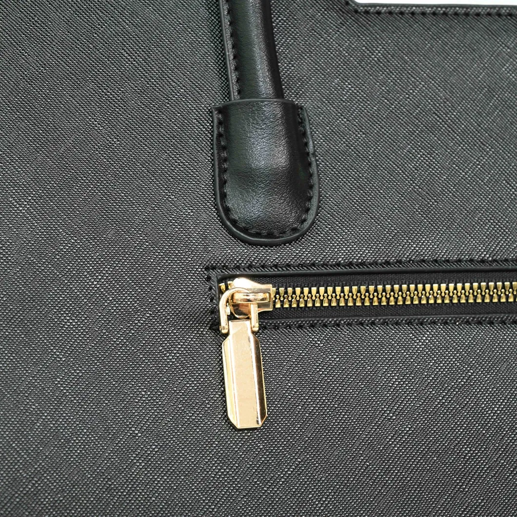 The Black Essential with PU Tote Bag for Everyday Elegance