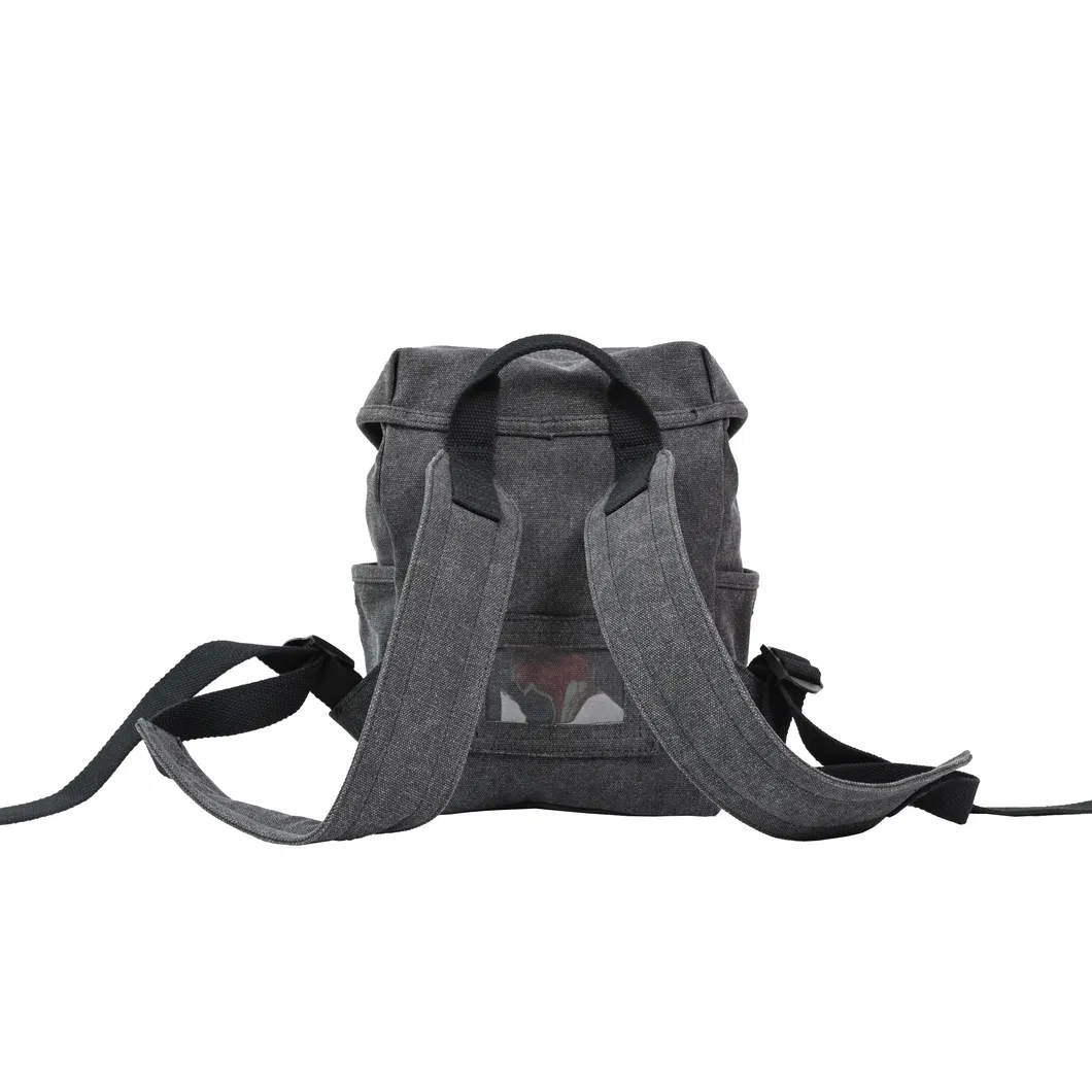 Sleek Gray Backpack: Minimalist Design with Buckle Accents