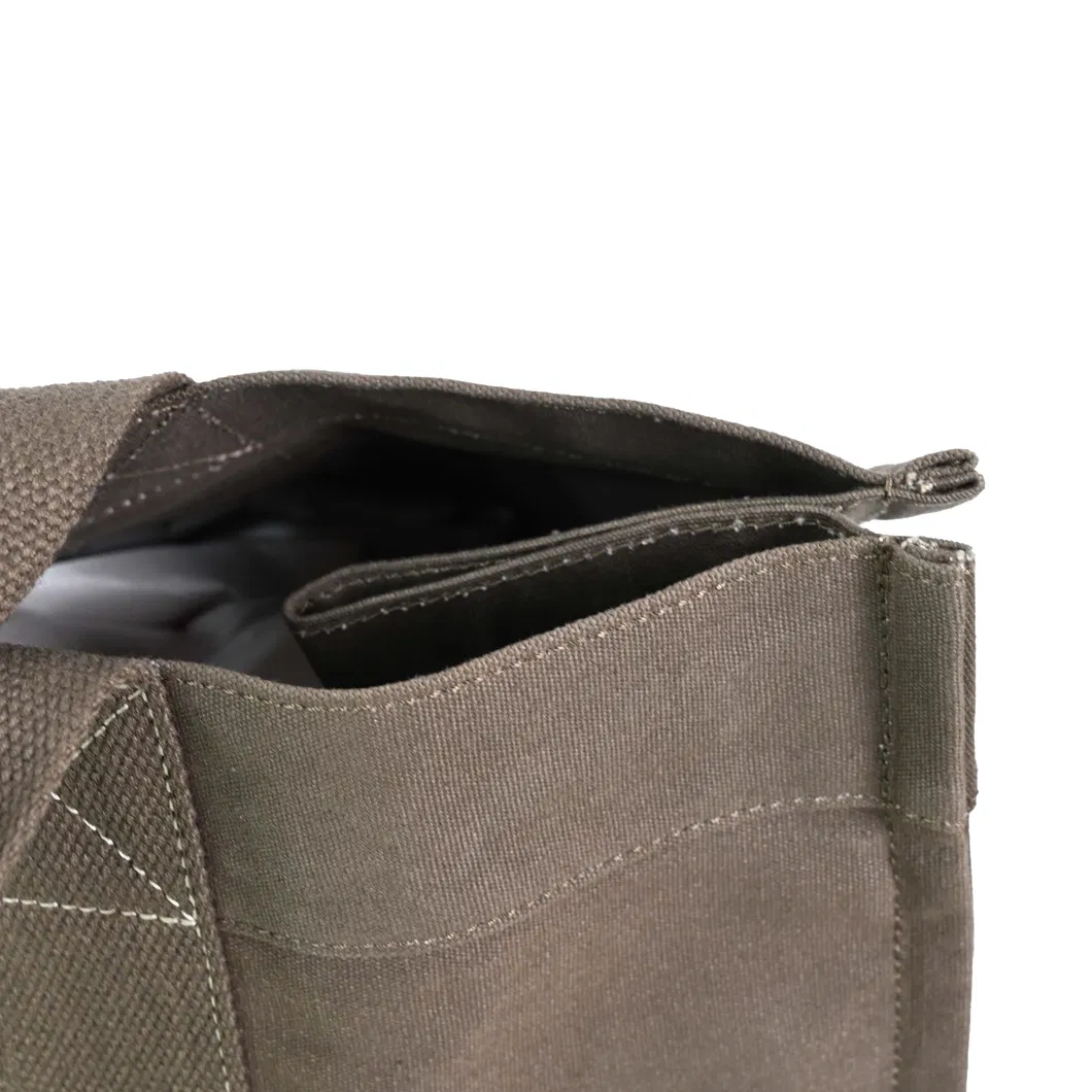The Brown Essential: Canvas Tote Bag with Subtle Lettering