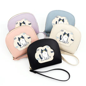 Cute Cartoon Cat Design Women′s Coin Purse Wallet