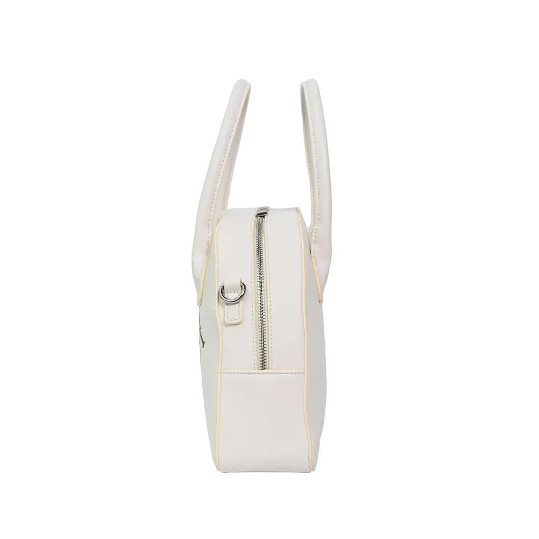 Elegant White Handbag with Featuring Unique Japanese Design Details