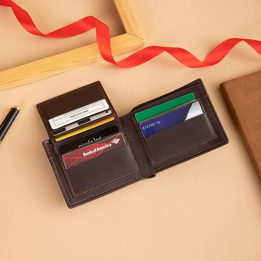 Elegant Black and Brown Wallet for Modern Men