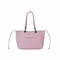 Rose Radiance: Chic Leather Tote Bag in Soft Pink