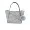 Textured Gray Handbag with Chic Essential for Stylish Women