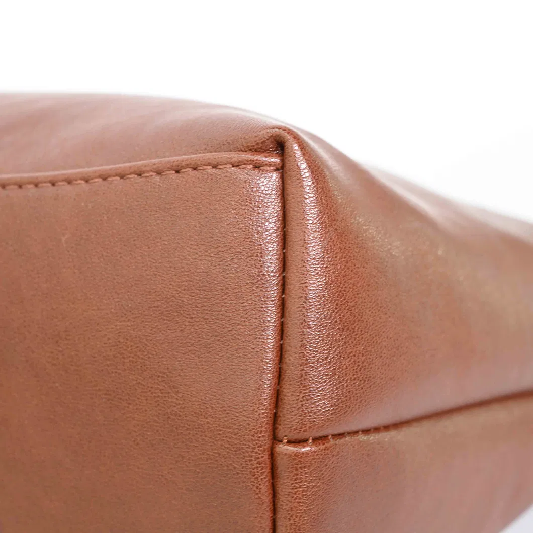 Stylish Brown PU Leather Crossbody Tote Bag for Women