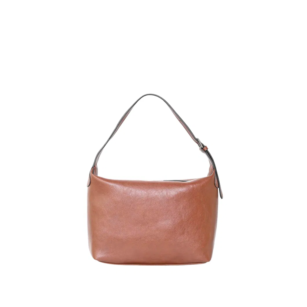 Stylish Brown PU Leather Crossbody Tote Bag for Women