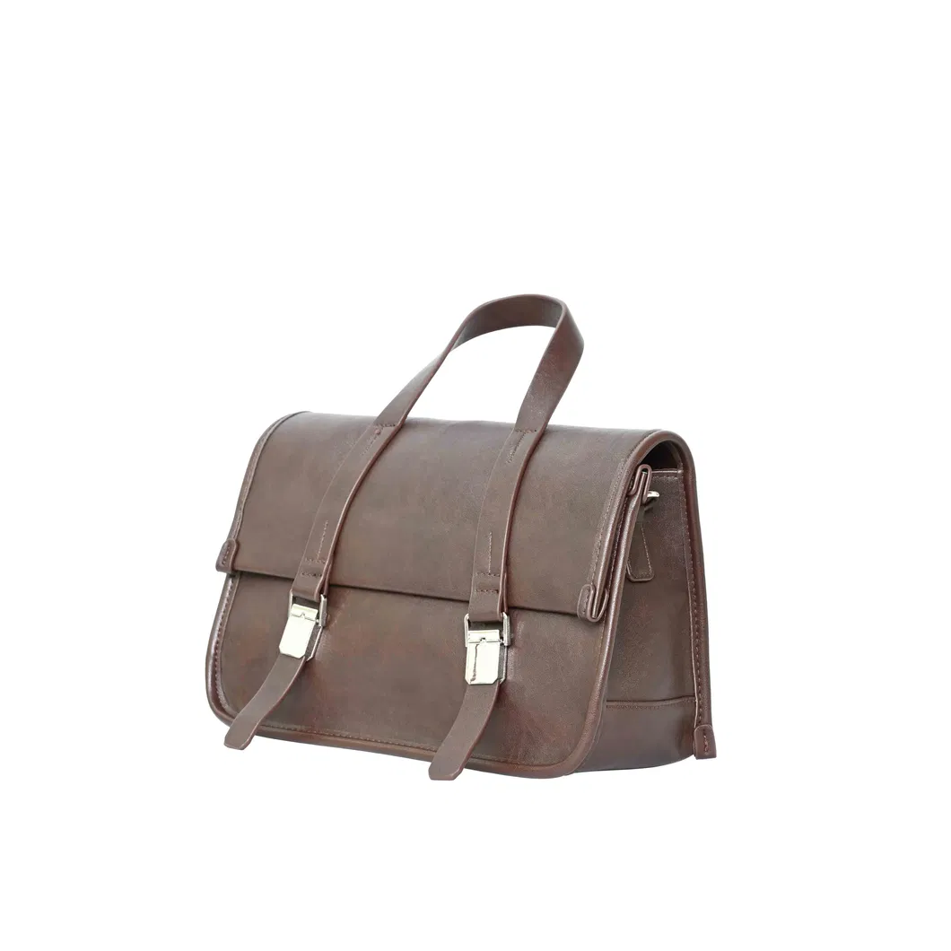 Elegant Brown Leather Tote Bag for Minimalist Style
