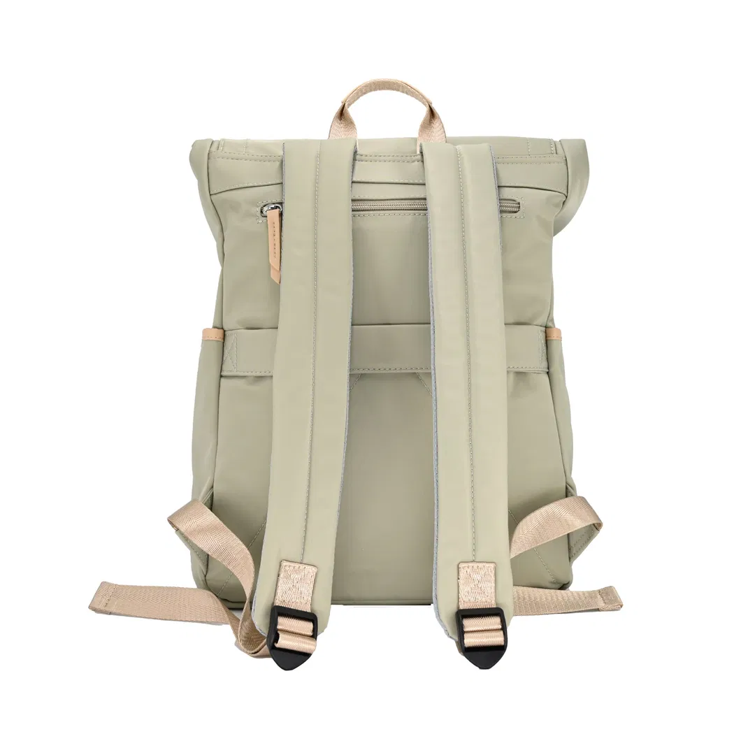 Elegant Minimalist Backpack in Light Green &ndash; Perfect for Stylish Women