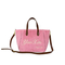 Elegant Tote Bag with Pink Faux Fur Accents - a Touch of Glamour