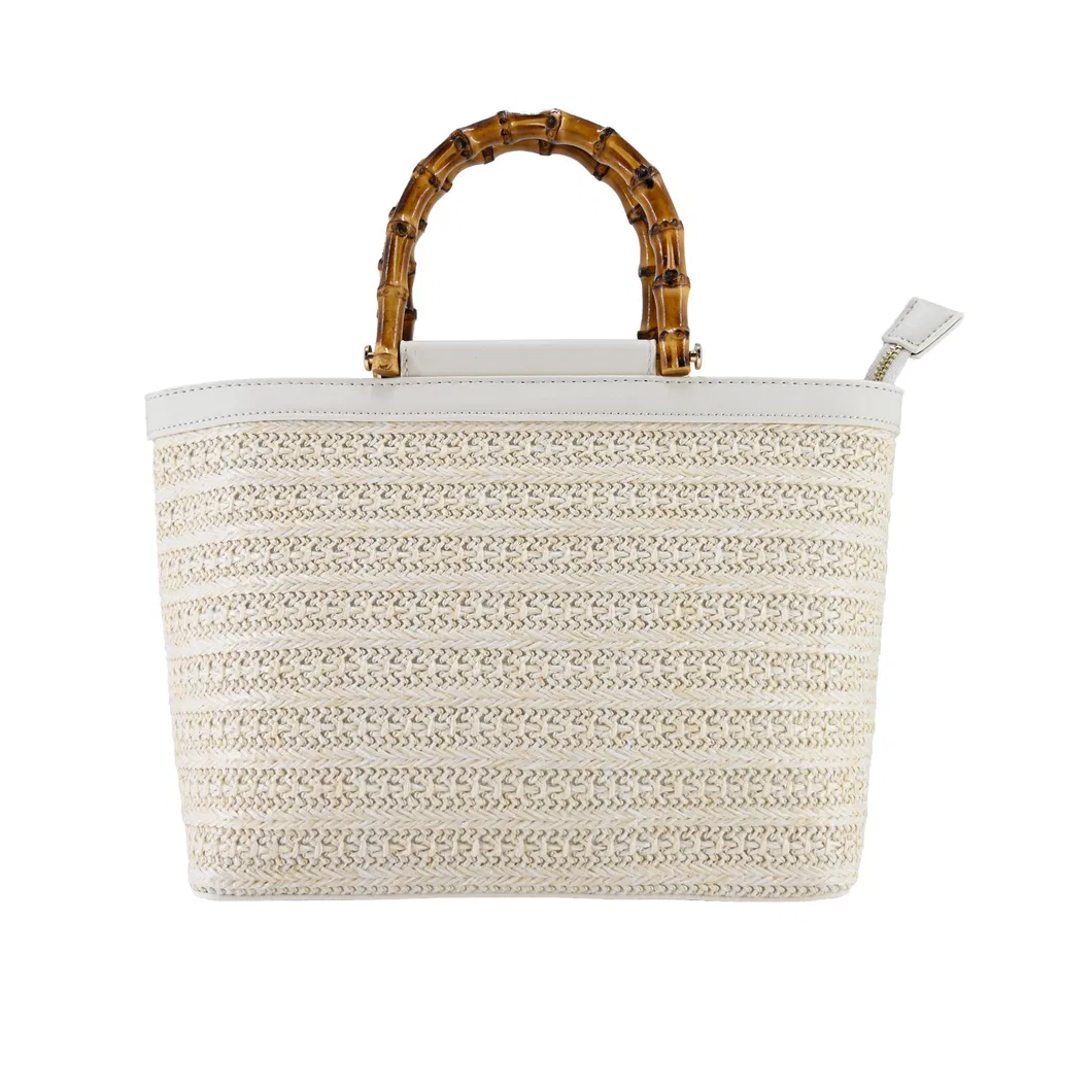 Stylish Bamboo Handle Tote Bag with Chic Essential for Women