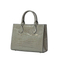 Premium Silver Grey Tote Bag Crocodile - Textured Dual - Function for Hand - Carrying and Shoulder - Slinging