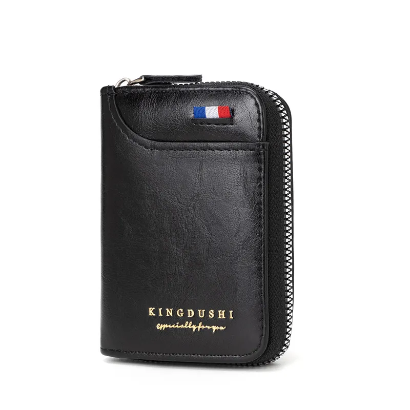 Stylish PU Leather Black and Brown Men&prime;s Wallet and Card Holder