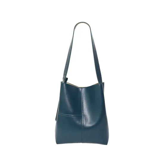 Chic Leather Bucket Shoulder Bag for Fashionable Women
