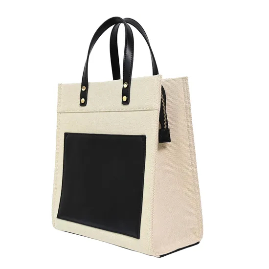 Chic Black and White Color-Block Handbag for Fashionable Women