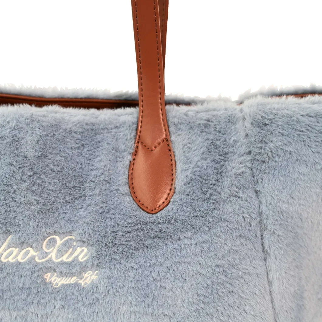 Stylish Personalized Fluff Fabric Tote Bag for Women