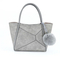 Chic Gray Handbag for Women with Unique Irregular Texture Design