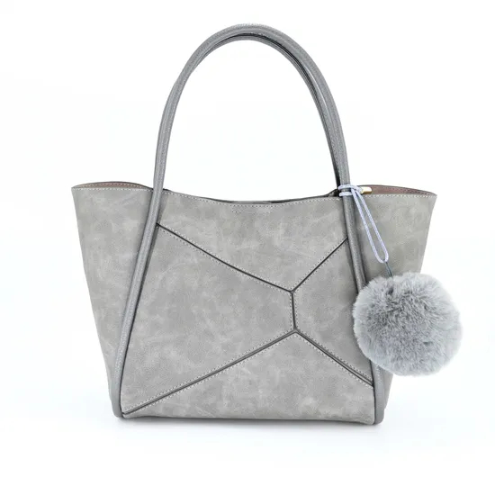 Chic Gray Handbag for Women with Unique Irregular Texture Design