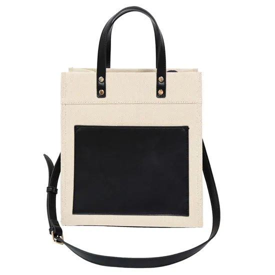 Stylish Black and White Color-Block Handbag for Trendy Women