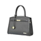Elegant Minimalist Tote Handbag for Women with off-Black PU Splicing