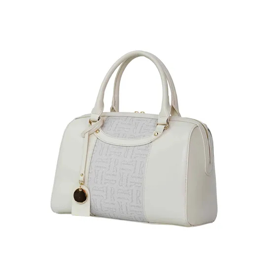 Chic off-White Round Handbag for Stylish Modern Women