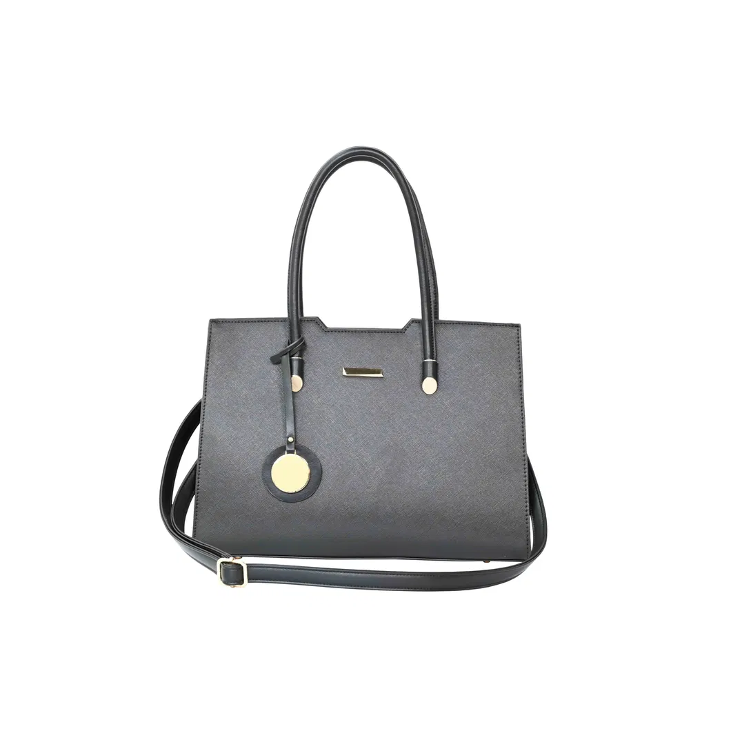 Refined Minimalism with Black PU Leather Tote Handbag for Women