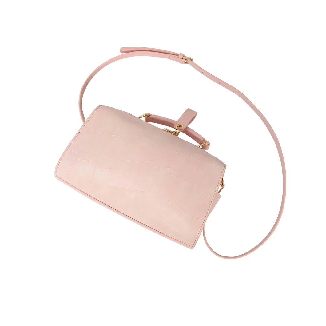 Contemporary Pink PU Handbag with Shoulder Strap for The Modern Woman